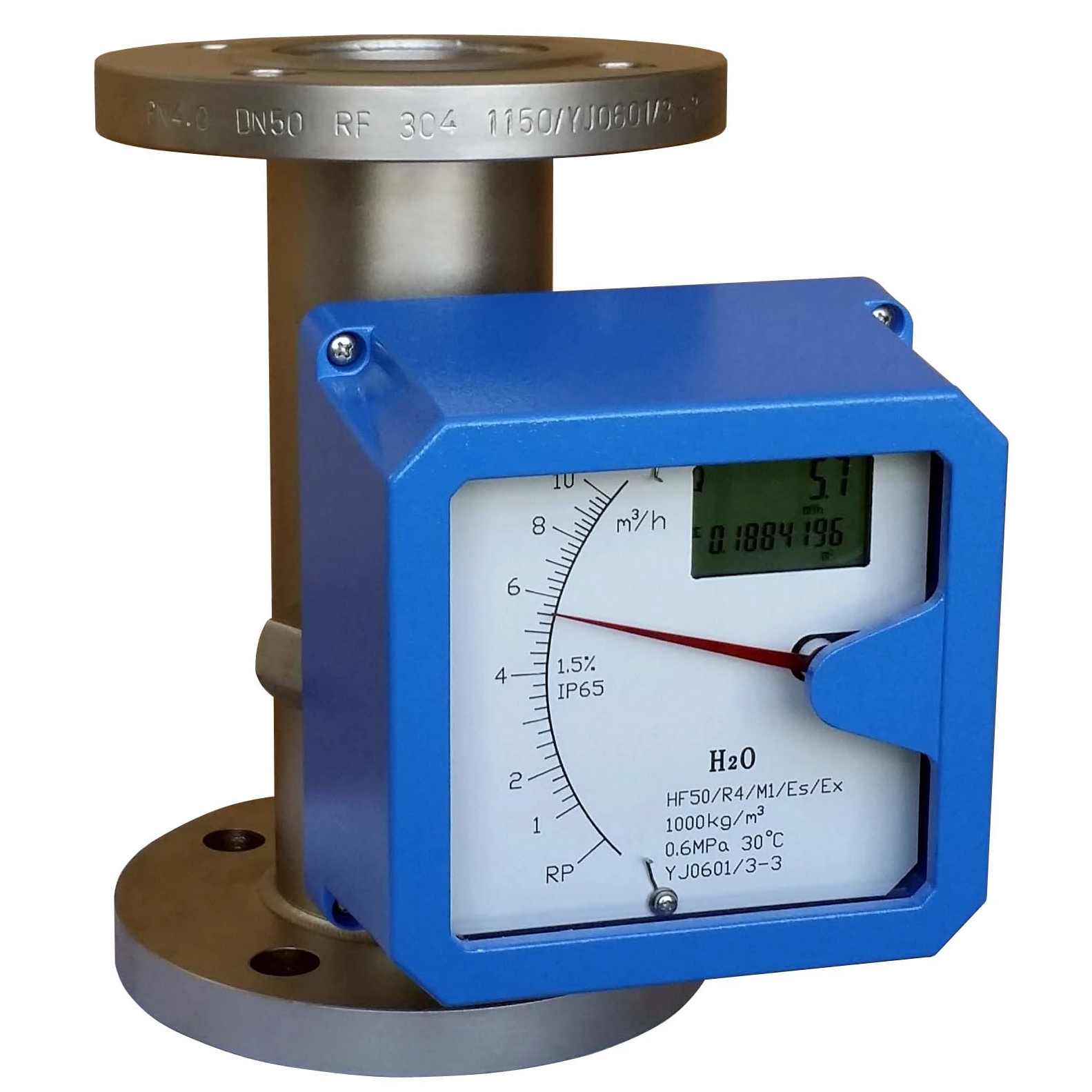 Pointer display rotameter liquid gas metal tube flow meter high